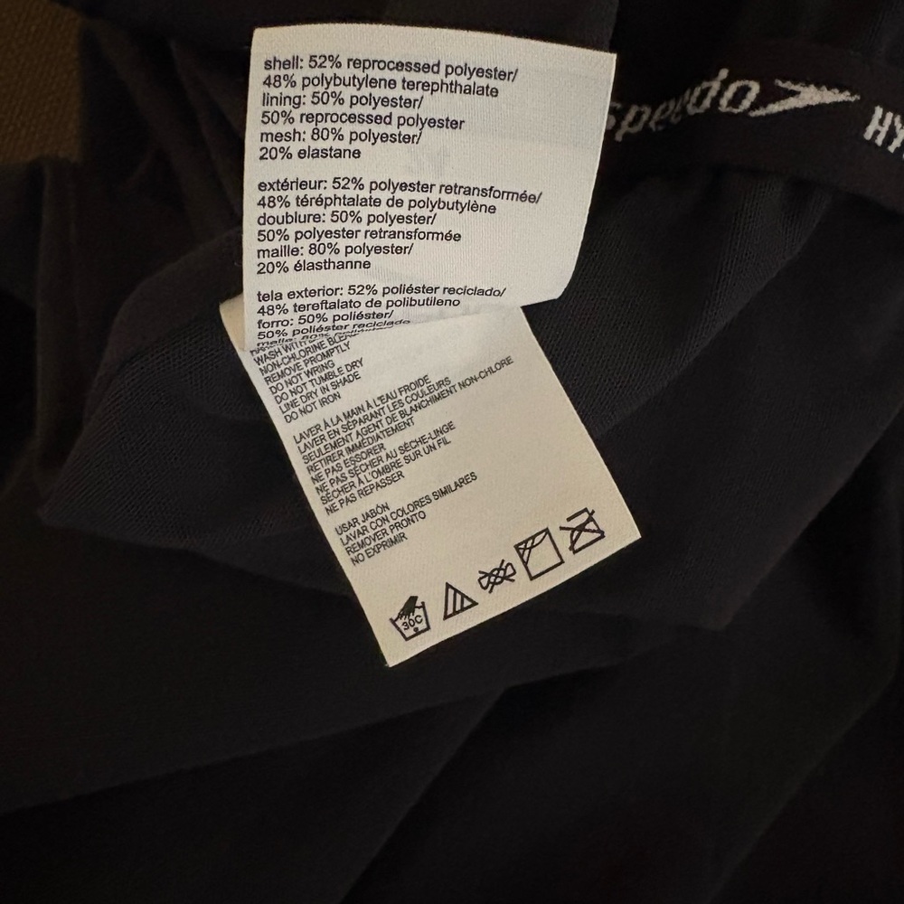 Speedo Endurance Black Shirred Women's Swimsuit Plus Size 24W - Picture 12 of 16